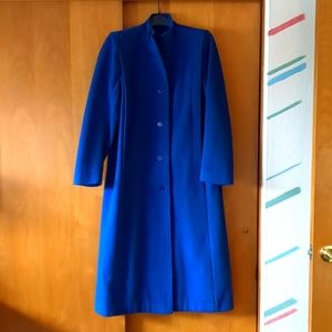 Saxton Hall Royal Blue Wool Coat